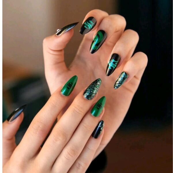 Set Uñas Postizas Slytherin - Imagen 2