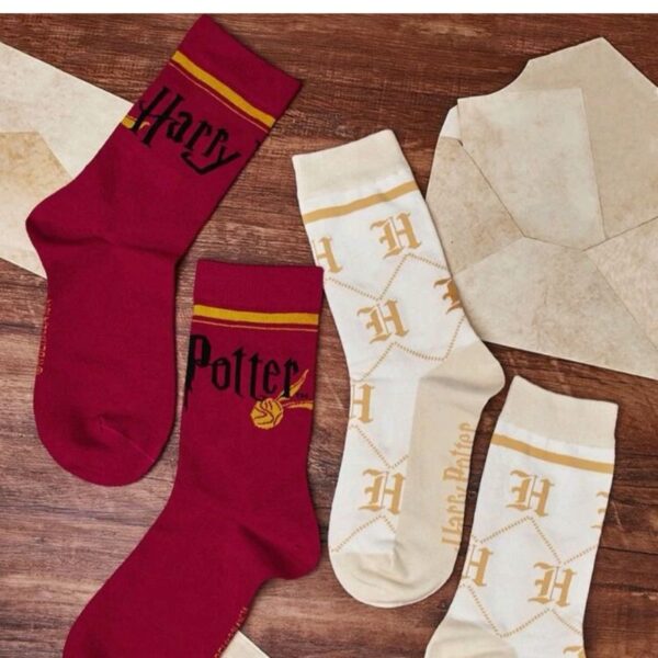 Pack Calcetines Largos Rojo Harry Potter Blanco H - Imagen 3