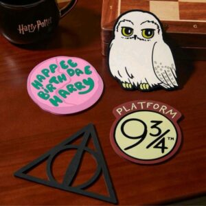 Set Posavasos Hedwig Reliquias Plataforma Pastel