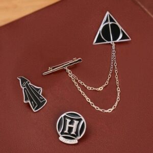 Set Broches Varita Reliquias De La Muerte Dementor