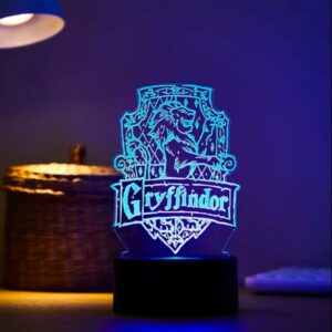 Lampara Led Acrílico Escudo Gryffindor