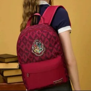 Mochila Roja Estampado Hogwarts