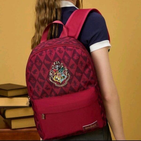 Mochila Roja Estampado Hogwarts