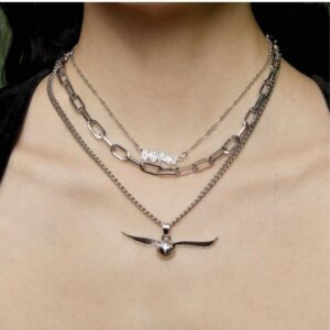 Set Collar Harry Potter Cadena Snitch Dorada