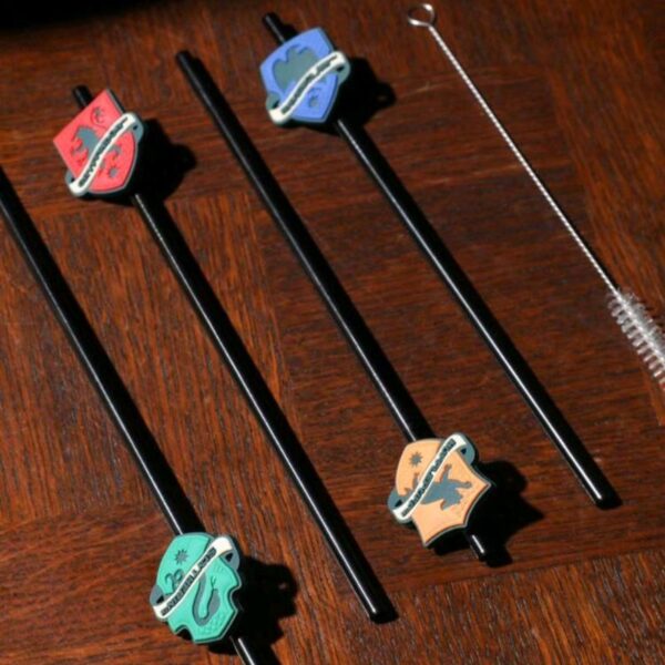 Set 4 Bombillas +Cepillo Limpiador Casas Hogwarts