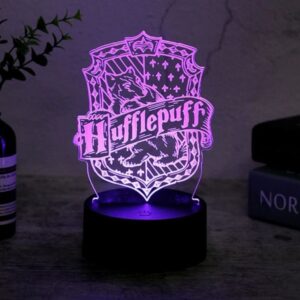 Lampara Led Acrílico Escudo Hufflepuff