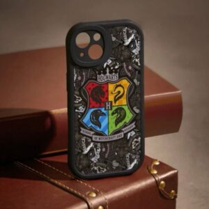 Carcasa Iphone 14 Escudo Hogwarts Negro
