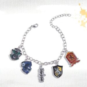 Pulsera Harry Potter Casas De Hogwarts Plateado