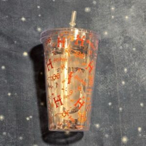 Vaso Con Tapa Y Bombilla Hogwarts