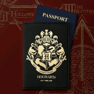 Porta Pasaporte Escudo Dorado Hogwarts
