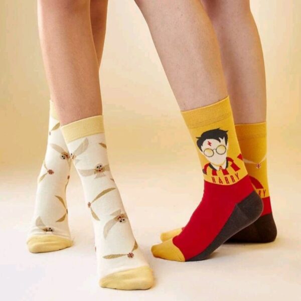 Set Dos Par De Calcetines Harry Snitch Hedwig Snitch