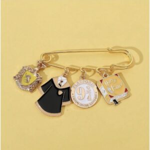 Broche 4 Insignias Casa Hufflepuff