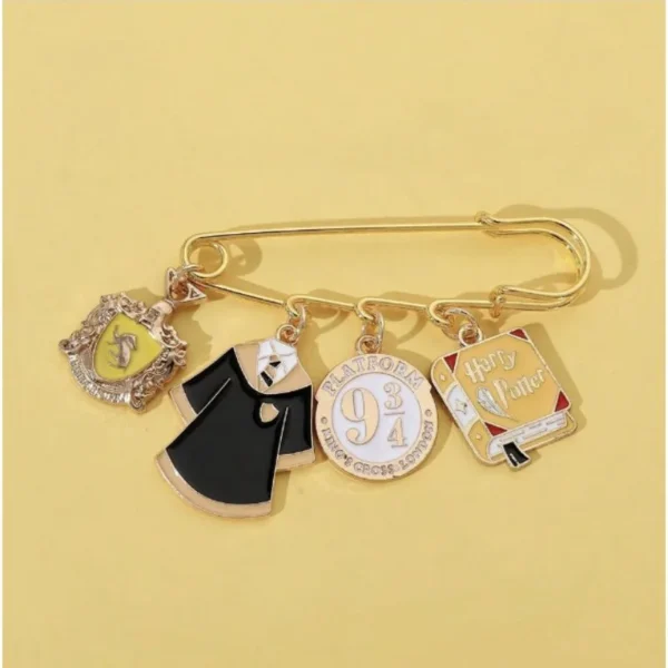 Broche 4 Insignias Casa Hufflepuff
