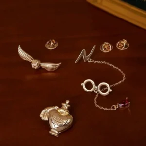Conjunto 4 Pines Cicatriz Lentes Poción De Amor Snitch