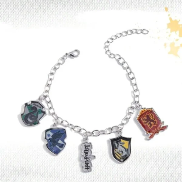 Pulsera Harry Potter Casas De Hogwarts Plateado