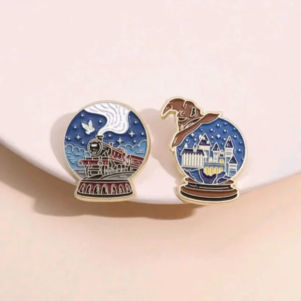 Set 2 Pines Castillo Y Expreso Hogwarts - Imagen 3