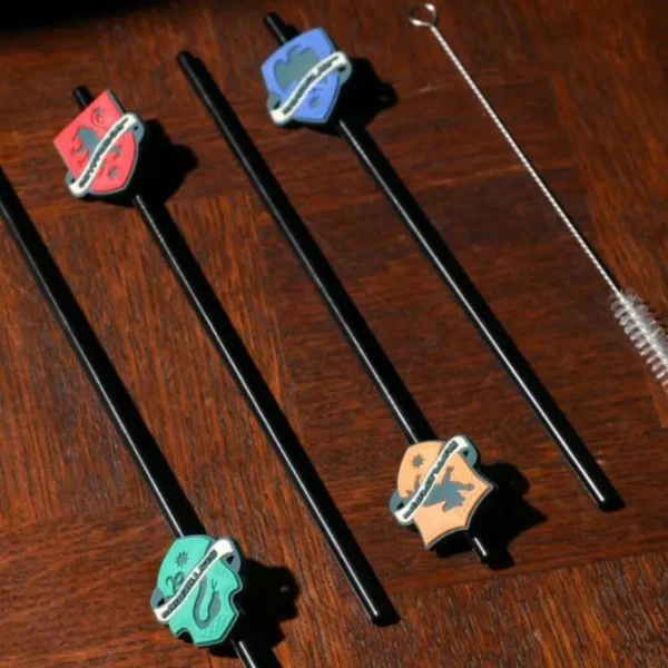 Set 4 Bombillas +Cepillo Limpiador Casas Hogwarts - Imagen 2