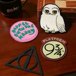 Set Posavasos Hedwig Reliquias Plataforma Pastel