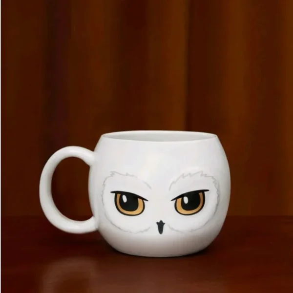 Taza Cerámica Con Tapa Silicona Hedwig - Imagen 3