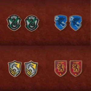 par de aretes casas de Hogwarts