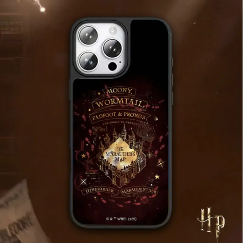 carcasa Harry Potter mapa del merodeador funda para iphone 15 pro y 16 pro max premium color burdeos chile