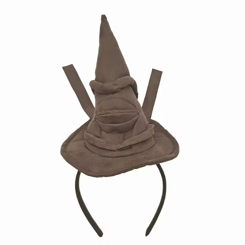 cintillo Harry Potter accesorio para el pelo con mini sombrero seleccionador de tela color café premium chile