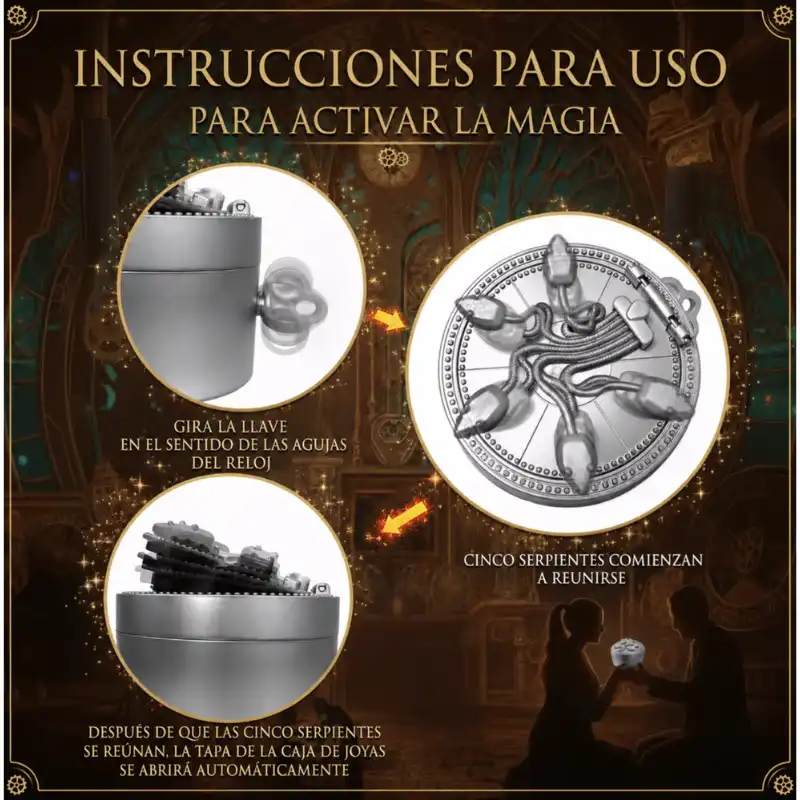 Joyero De Colección Harry Potter - Cámara De Los Secretos Con Anillo - Imagen 3