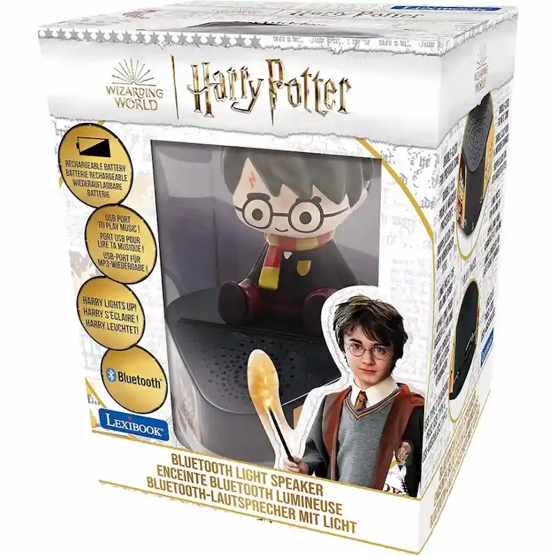 parlante Harry Potter bluetooth con luz altavoz portátil figura chibi Hogwarts tienda Potter chile