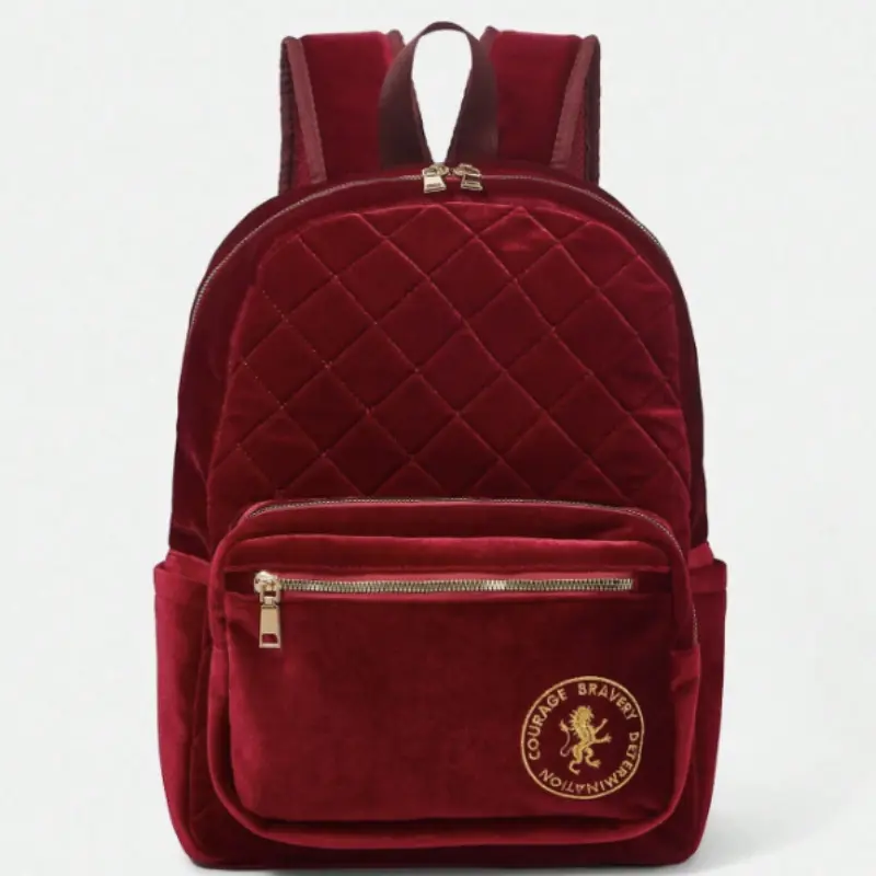 Mochila Harry Potter-Bolso Terciopelo Acolchado Casas De Hogwarts - Imagen 2