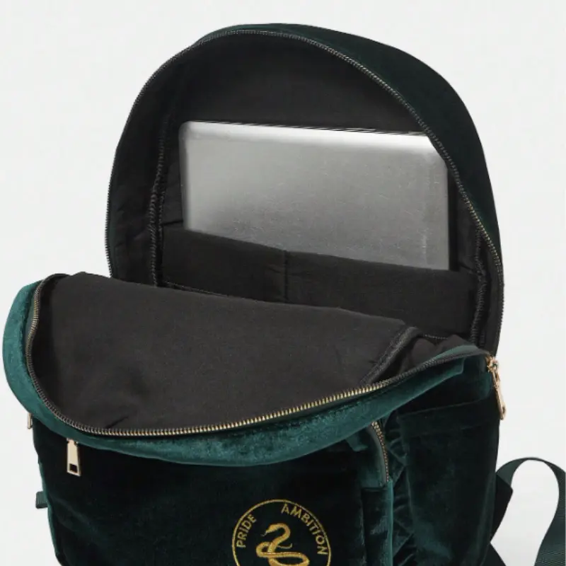 Mochila Harry Potter-Bolso Terciopelo Acolchado Casas De Hogwarts - Imagen 5