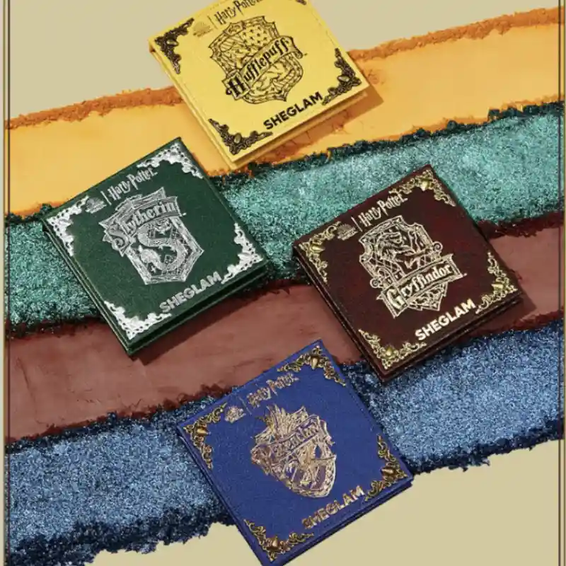 paleta de sombras Harry Potter tonos pigmentados Gryffindor Slytherin Ravenclaw Hufflepuff chile