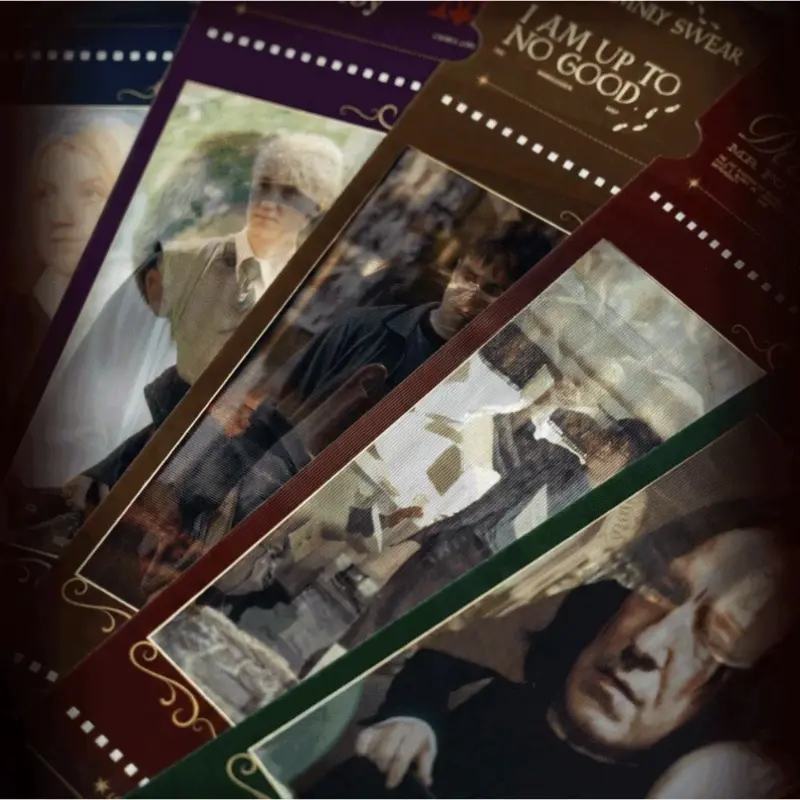 marcapáginas lenticular Harry Potter estilo ticket boleto coleccionable 3d cambio de imagen chile