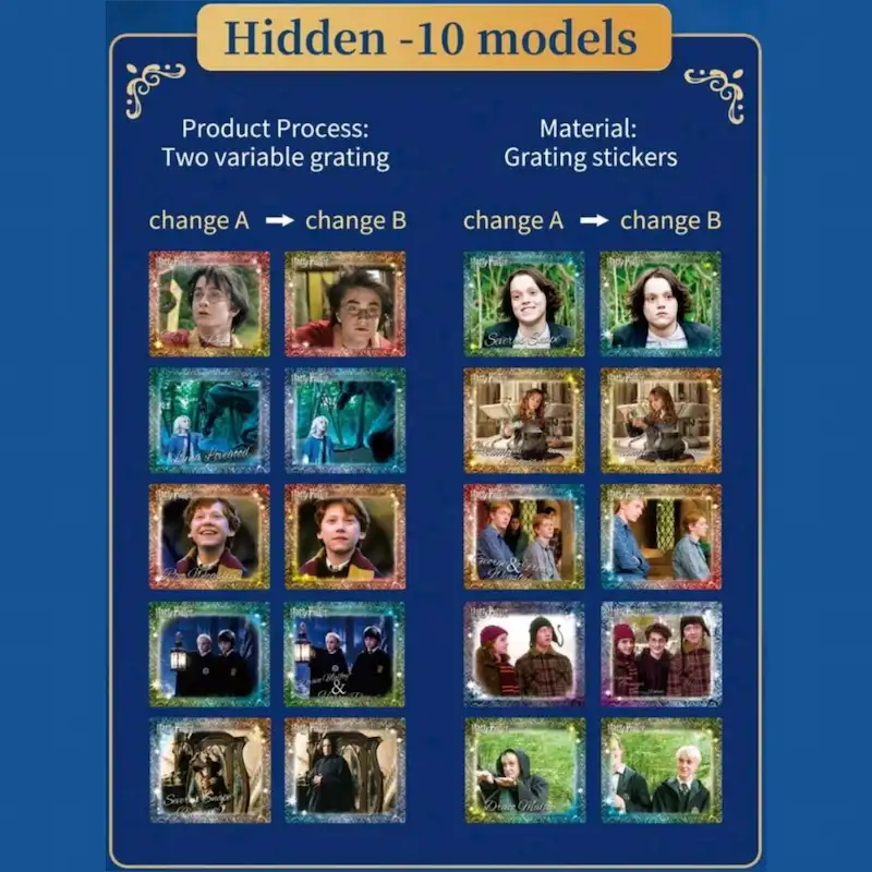 sobre stickers Harry Potter modelos ocultos cambiantes