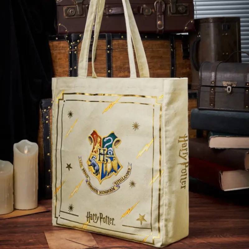 tote bag Harry Potter escudo Hogwarts lona crema