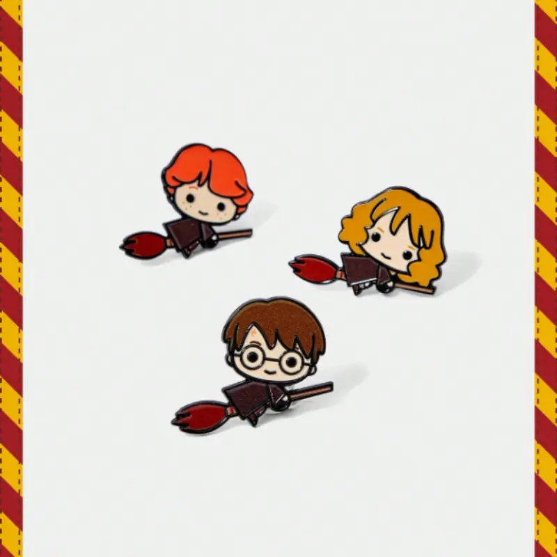 set de pins Harry Potter pack 3 broches Harry Hermione Ron